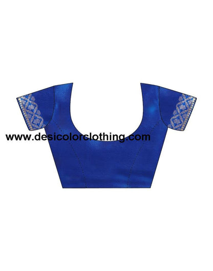 Dark Blue Silk Woven Saree