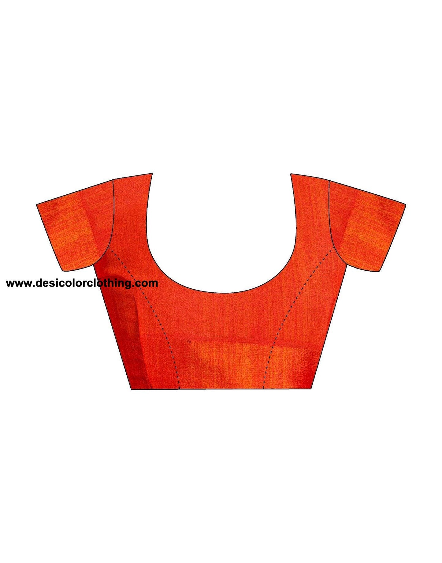 Orange Printed Chiffon Saree
