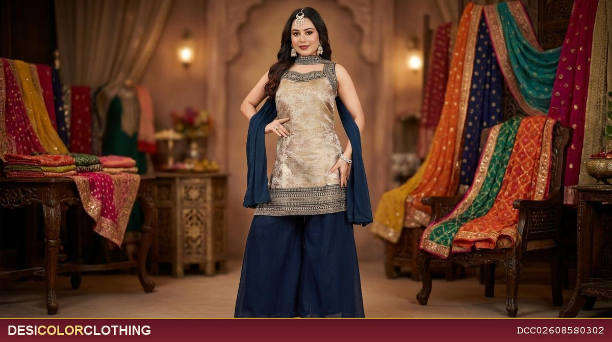 Product Image - Elegant Designer Kids Palazzo Suits for Wedding - 1
