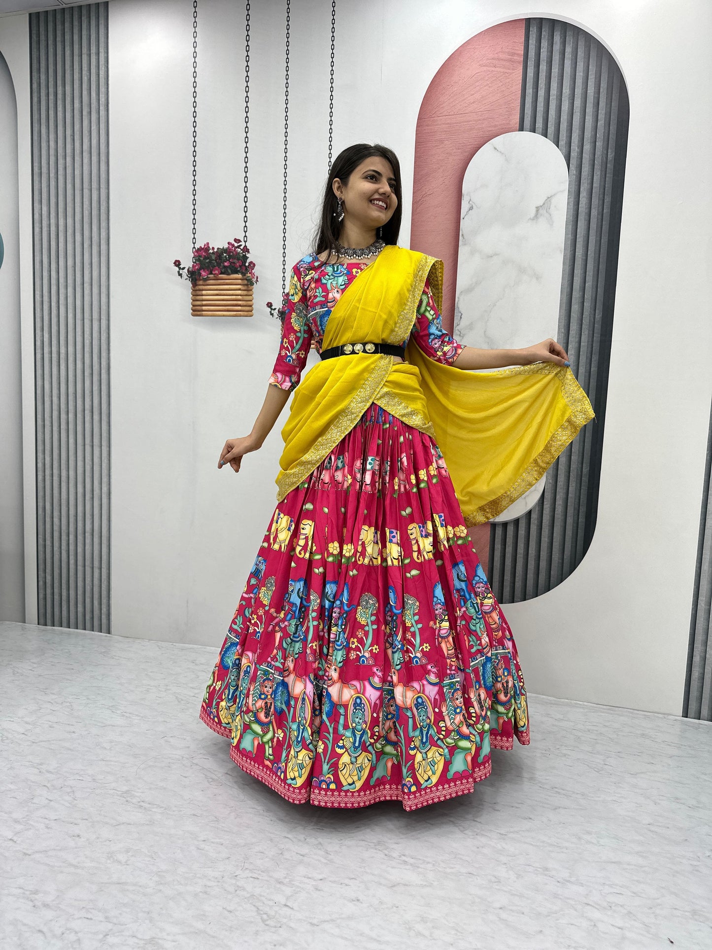 Product Image - Exquisite Kalamkari Lehenga Choli - Mahant Creation