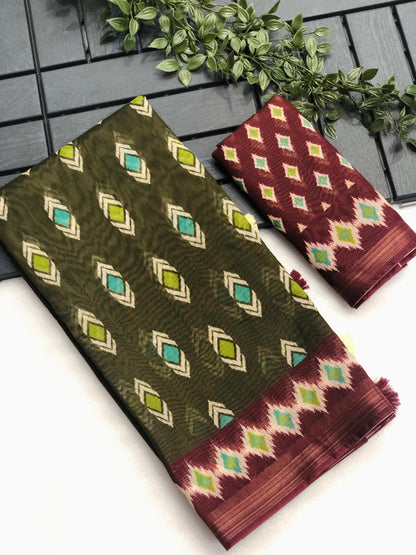 Product Image - Designer Georgette Saree - Soft Chanderi Cotton