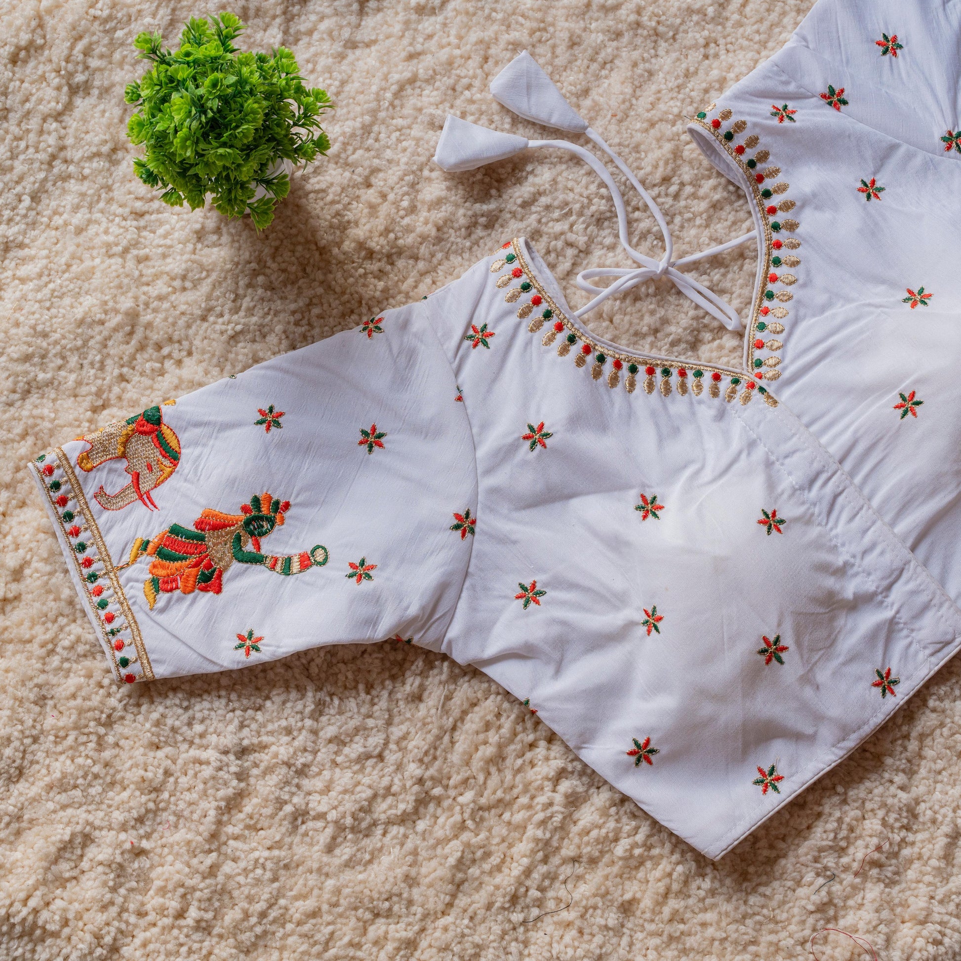 Product Image - Exquisite Festival Wear Blouse with Embroidery and Sequence Work