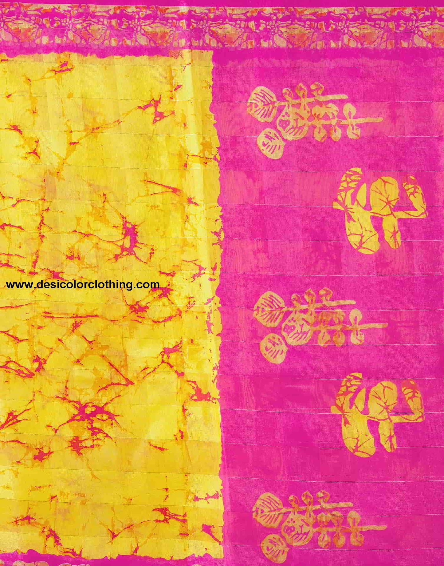 Pink Printed Cotton Zari Stripe Saree