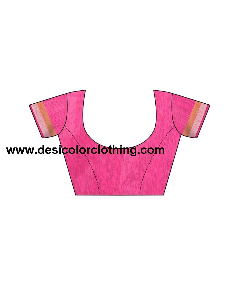 Pink Coloured Poly Cotton Self Woven Casual saree