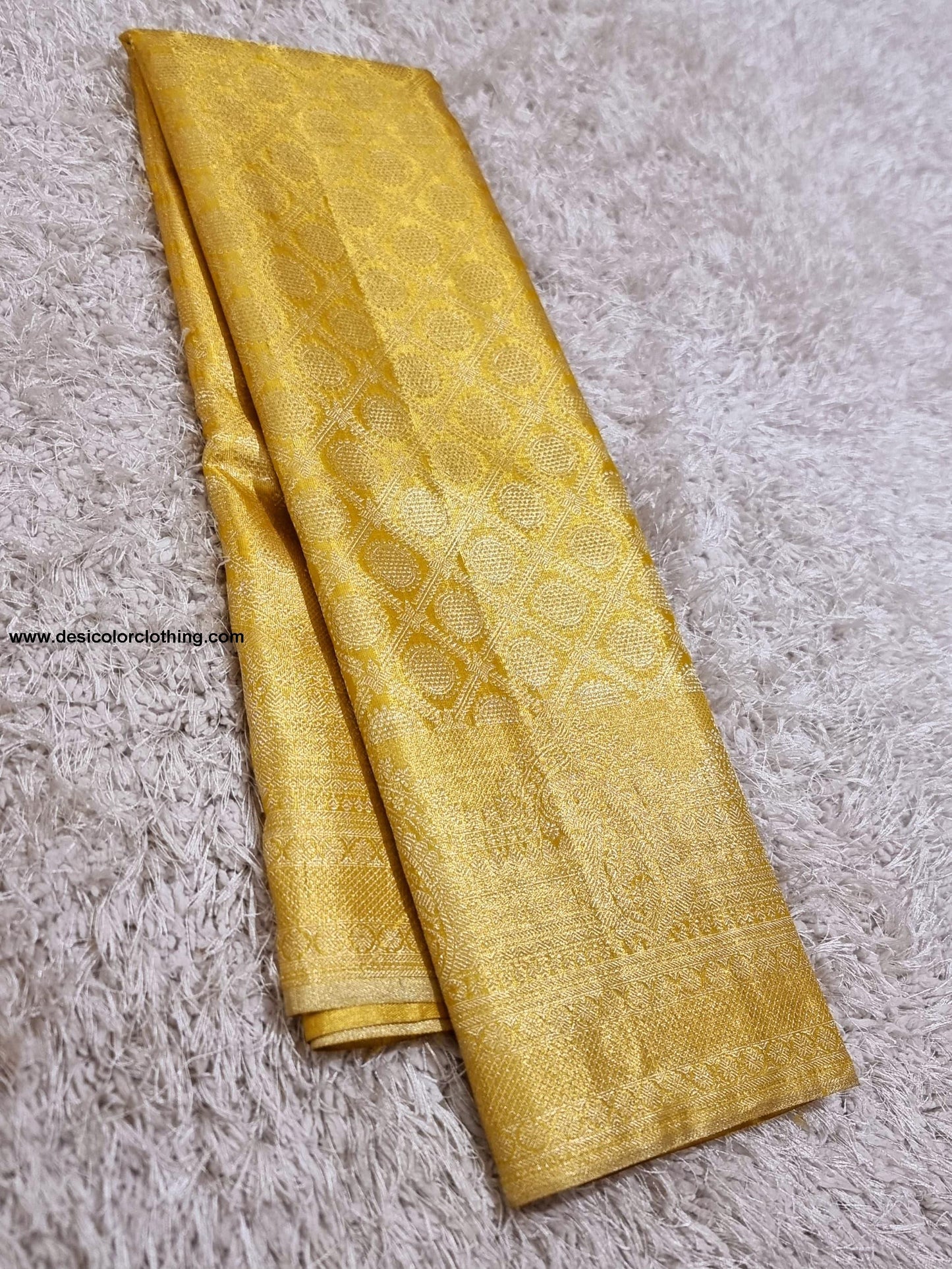 Kanchipuram 100% Pure Handwoven 1G Gold Tissue Bridal Silk Saree