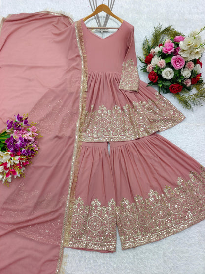 Product Image - Elegant Pure Fox Georgette Designer Saree Set - WW-1125