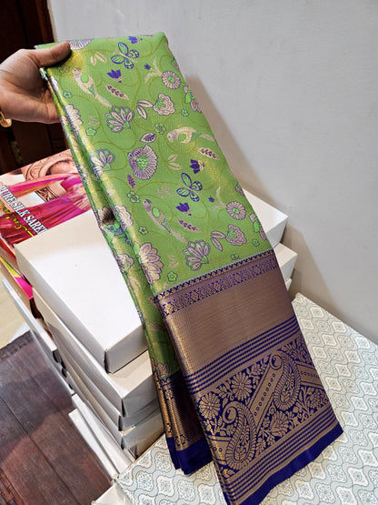 Product Image - Exquisite Semi-Silk Kanchipuram Designer Saree