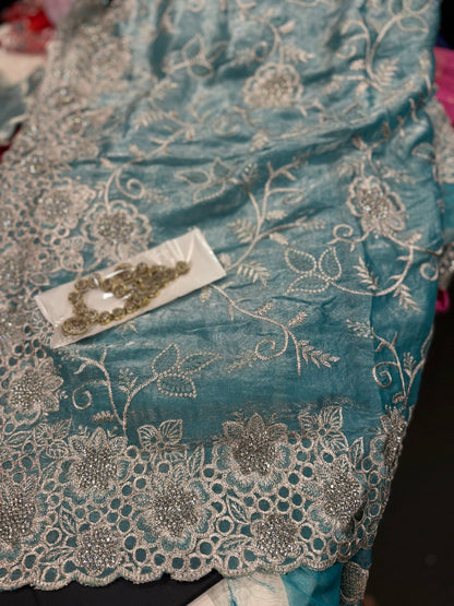 Product Image - Designer heavy work saree for wedding or festival wear - 11