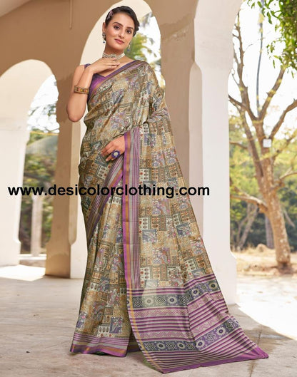 Yellow Silk Printed Ready To Wear