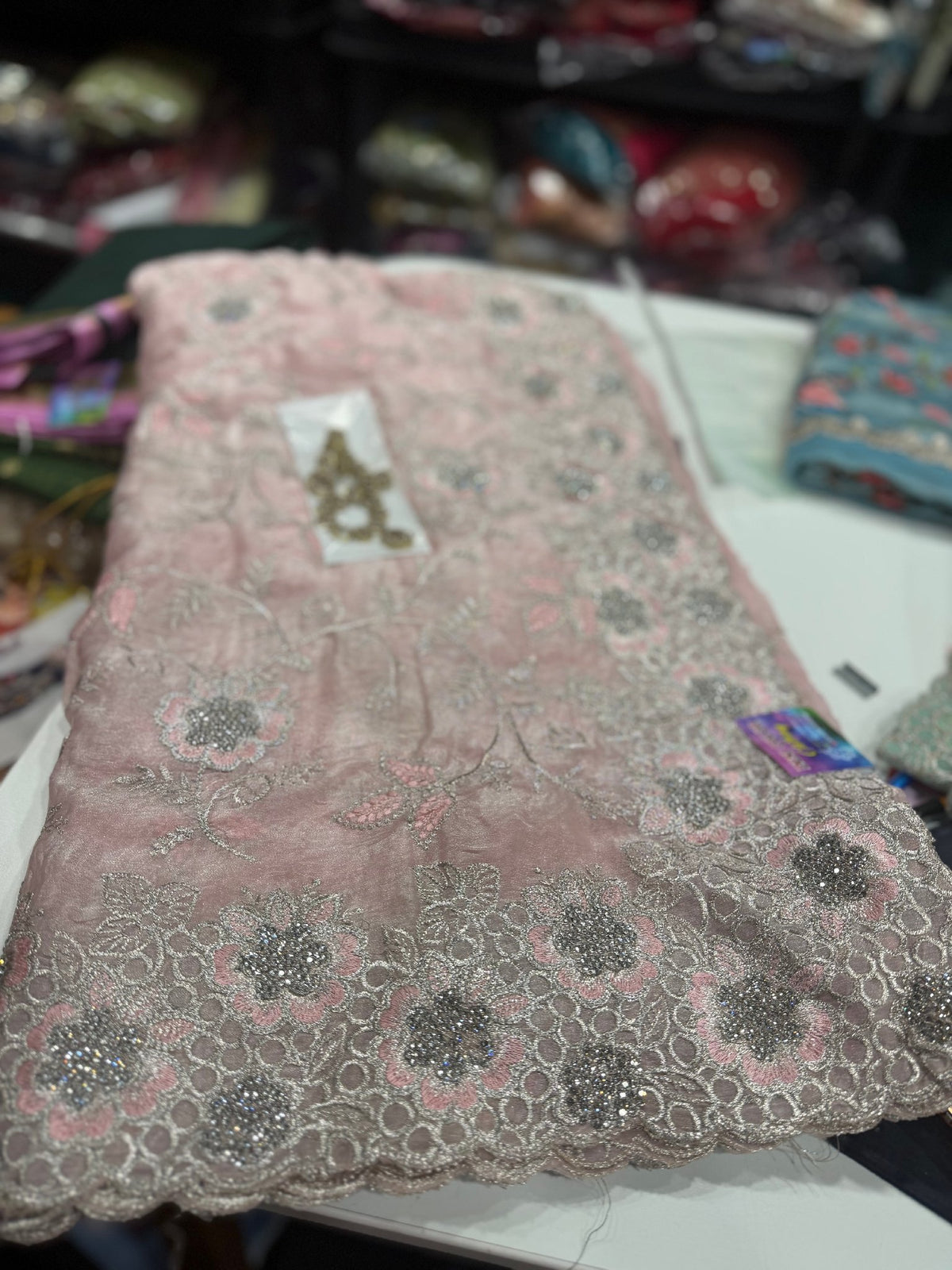 Product Image - Designer heavy work saree for wedding or festival wear - 2
