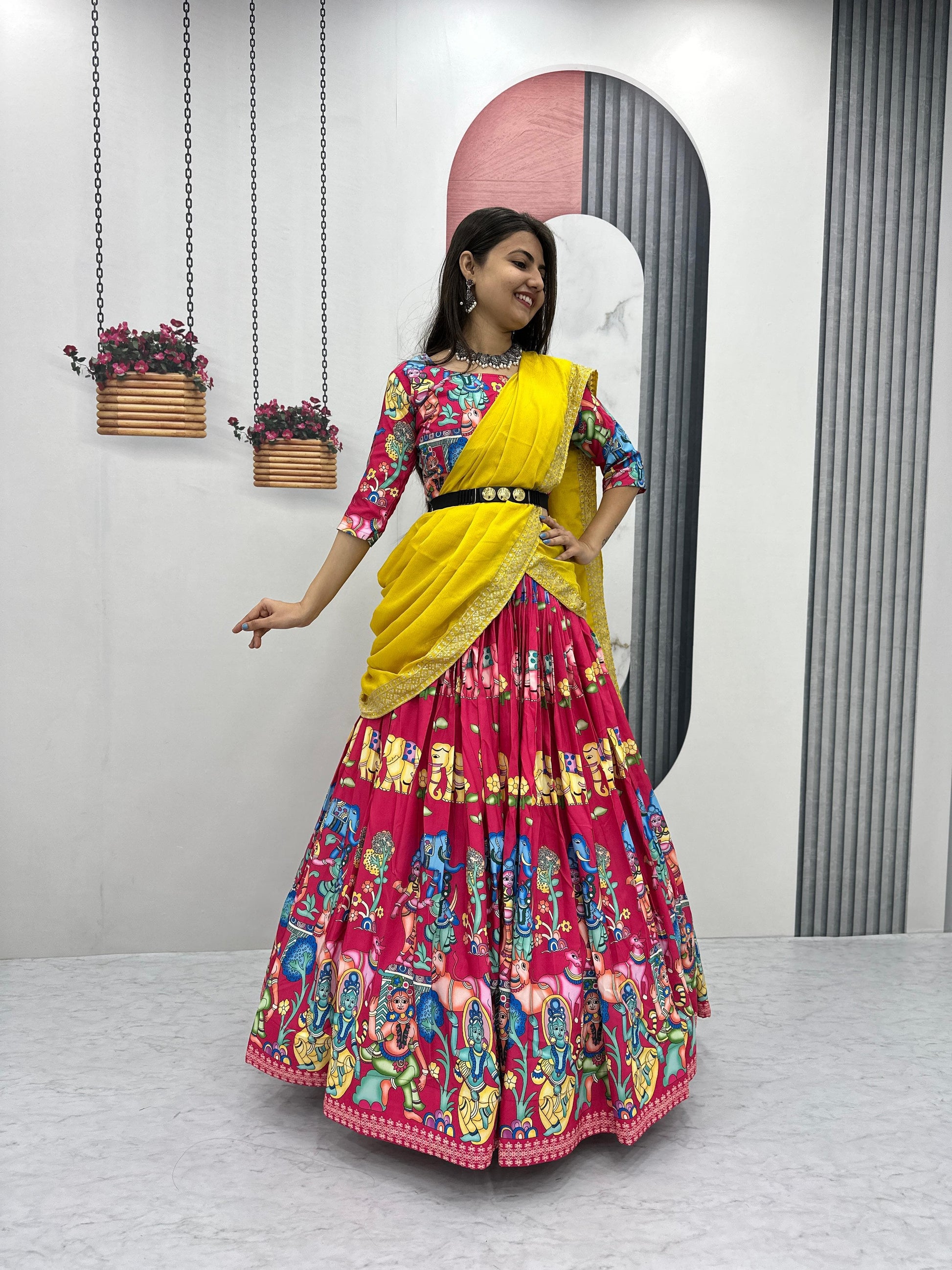 Product Image - Exquisite Kalamkari Lehenga Choli - Mahant Creation