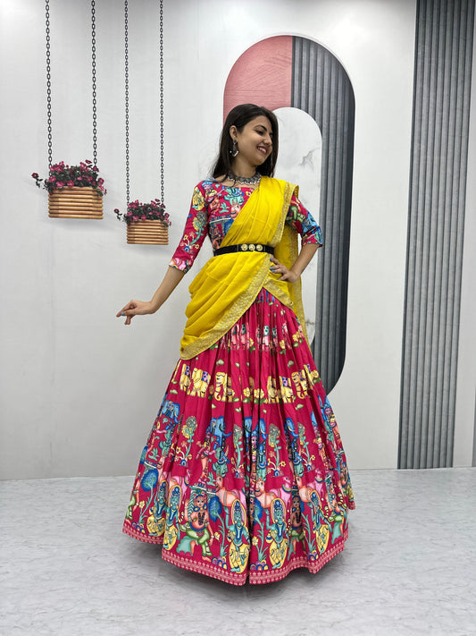 Product Image - Exquisite Kalamkari Lehenga Choli - Mahant Creation
