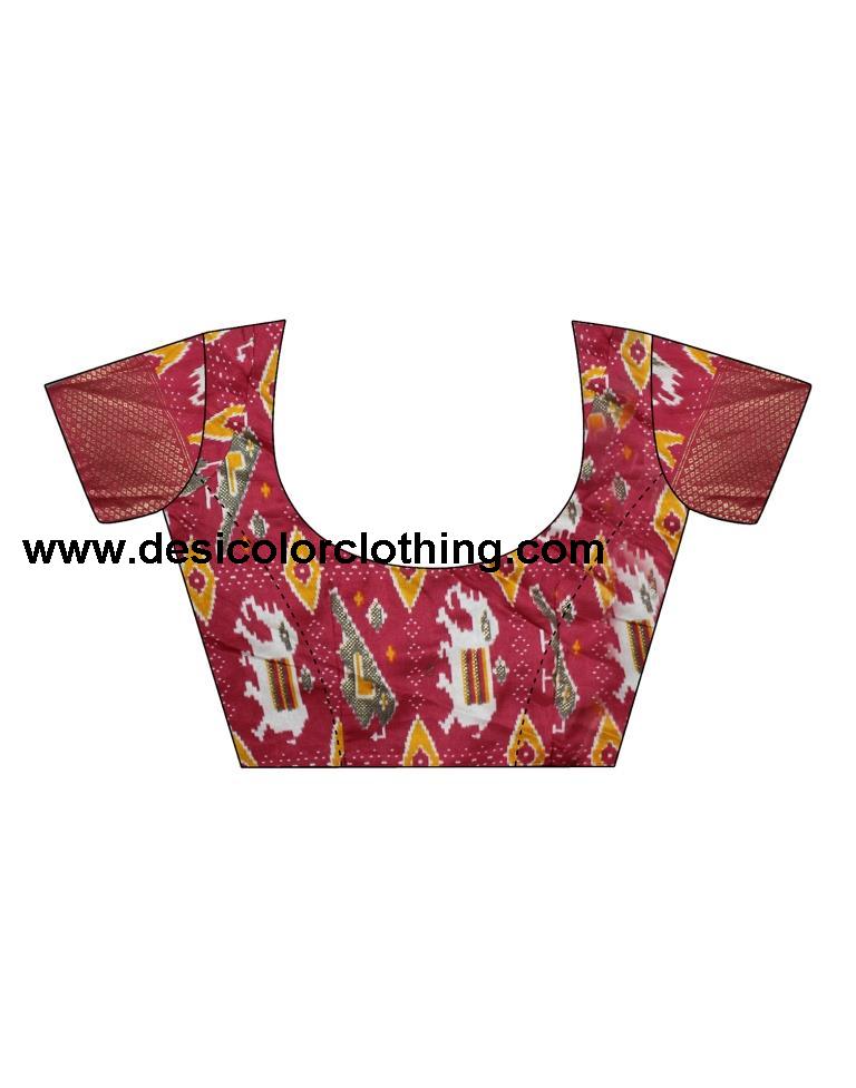Red Silk Printed Saree