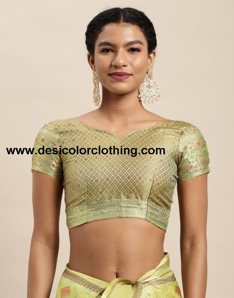 Pista Green Organza Saree