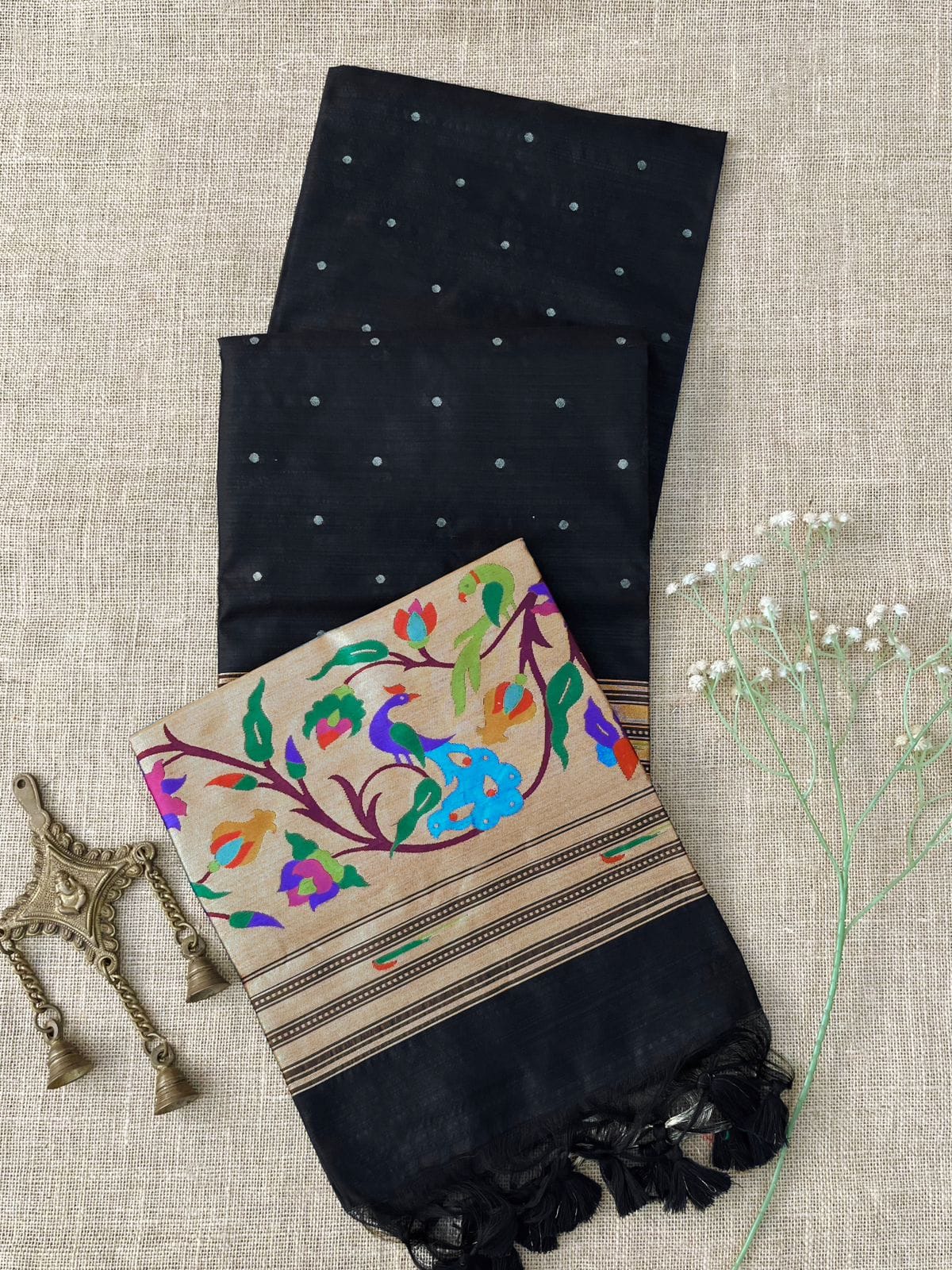 Product Image - Bagban Paithani Designer Saree | Soft Khadi Raw Silk Ethnic Wear