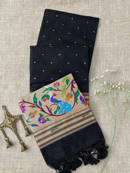 Product Image - Bagban Paithani Designer Saree | Soft Khadi Raw Silk Ethnic Wear