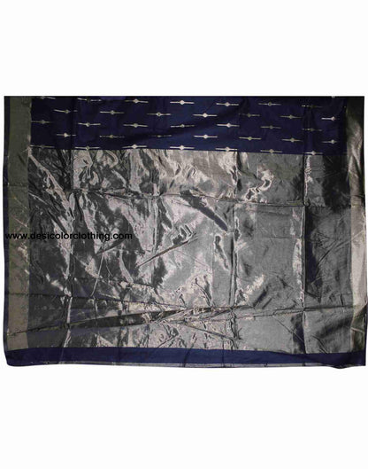 Black Cotton Woven Saree