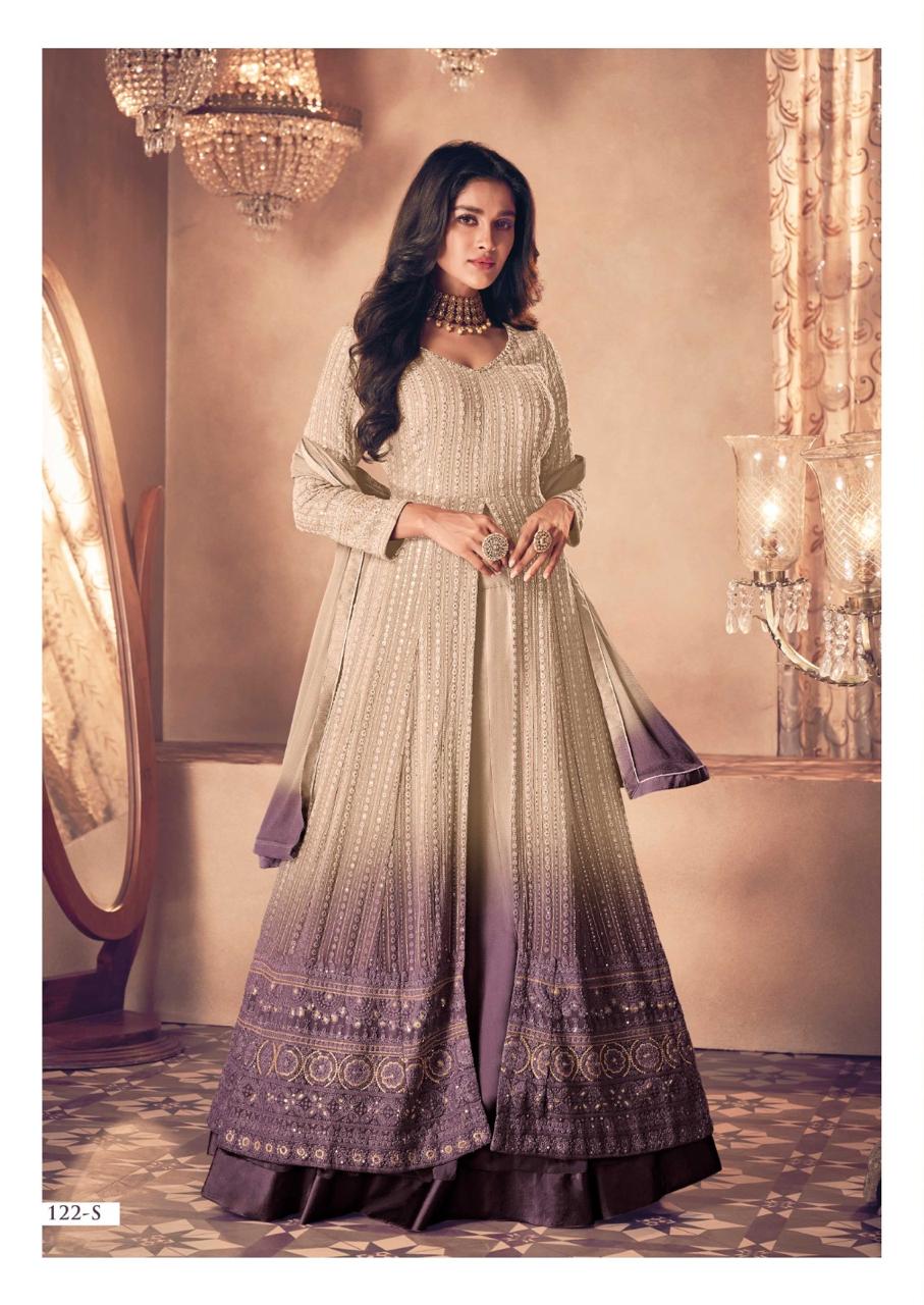 Product Image - Elegant Noor Gold Designer Saree - Georgette Fabric, Ethnic Wear