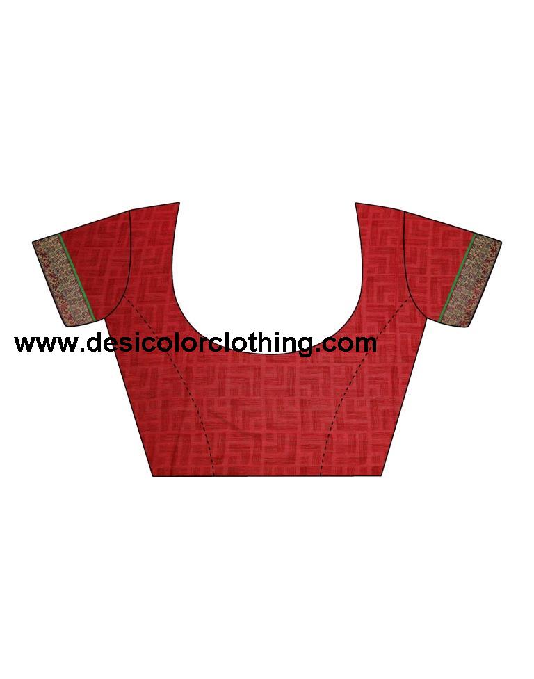 Red Chiffon Saree