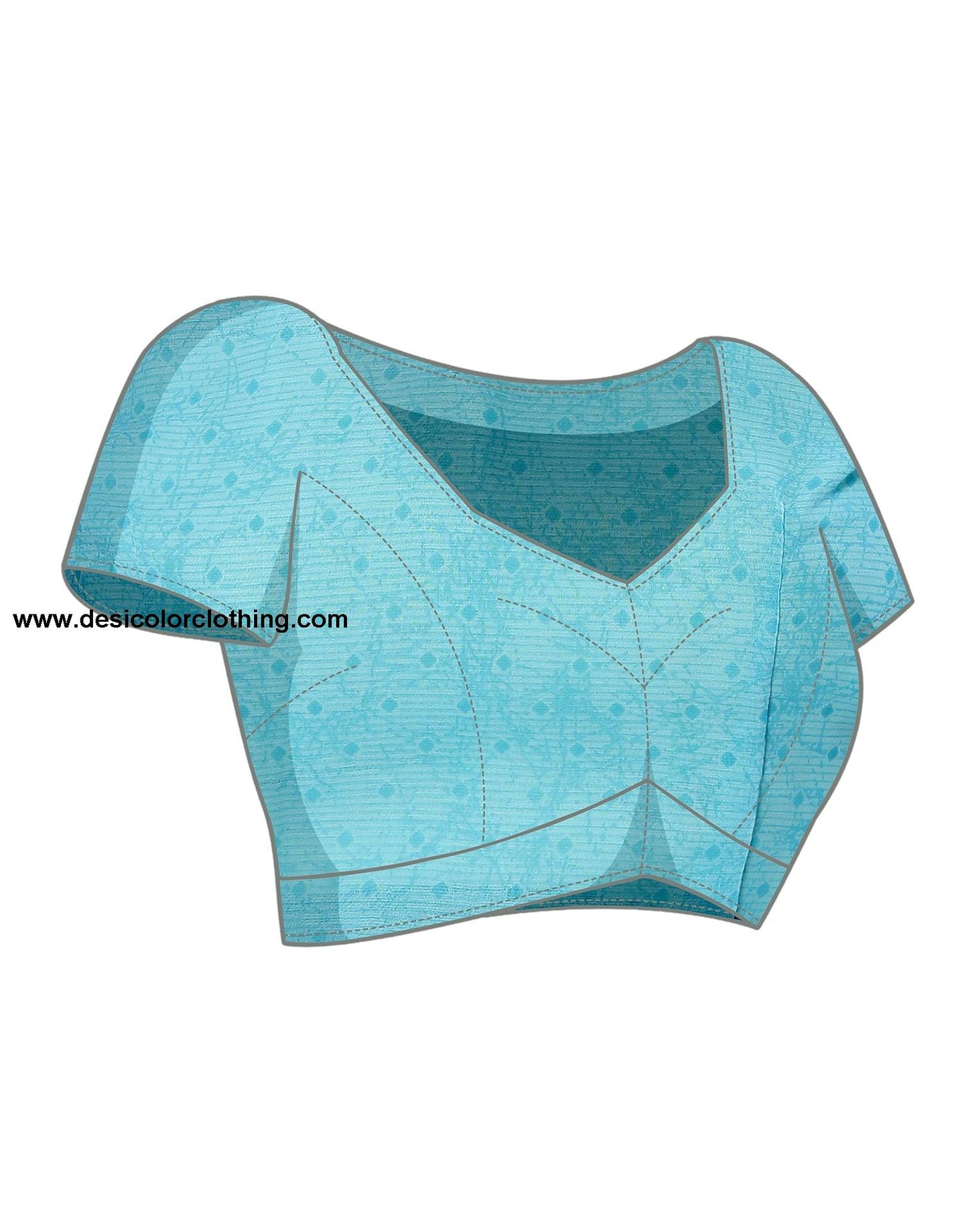 Sky Blue Georgette Floral Printed Saree