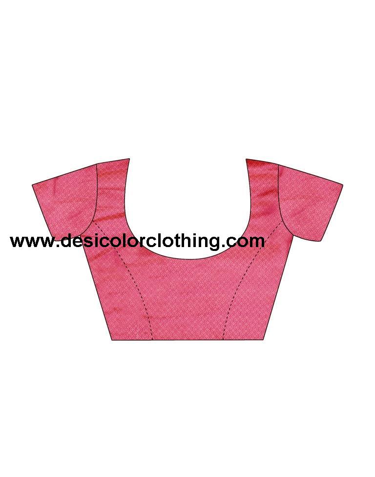 Rose Pink Silk Printed Ready To Wear