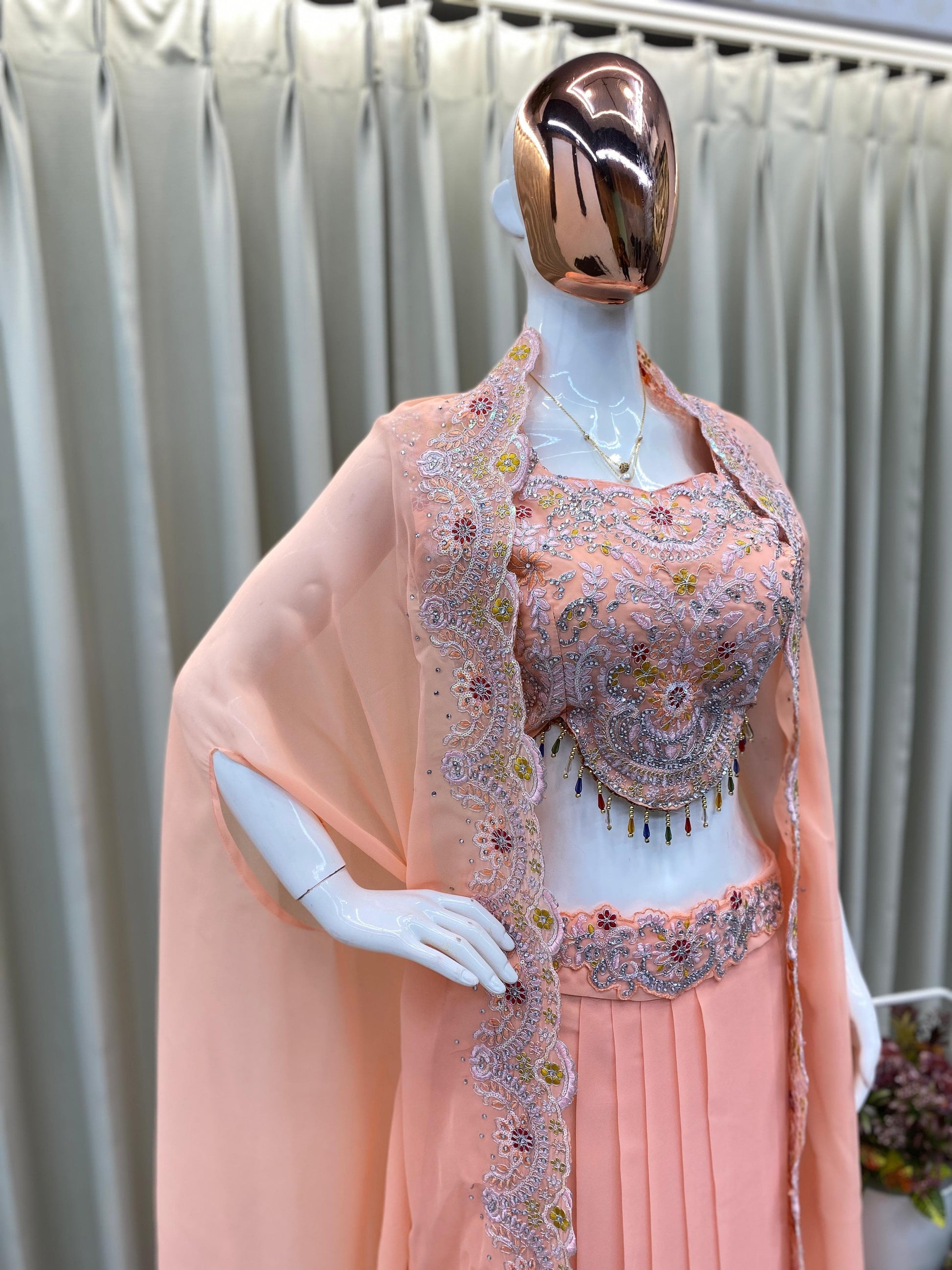 Product Image - Elegant Indo-Western Draped Dhoti Set