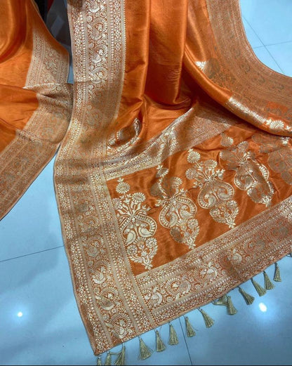 Product Image - Elegant Designer Banarasi Dola Silk Saree for Weddings & Festivals