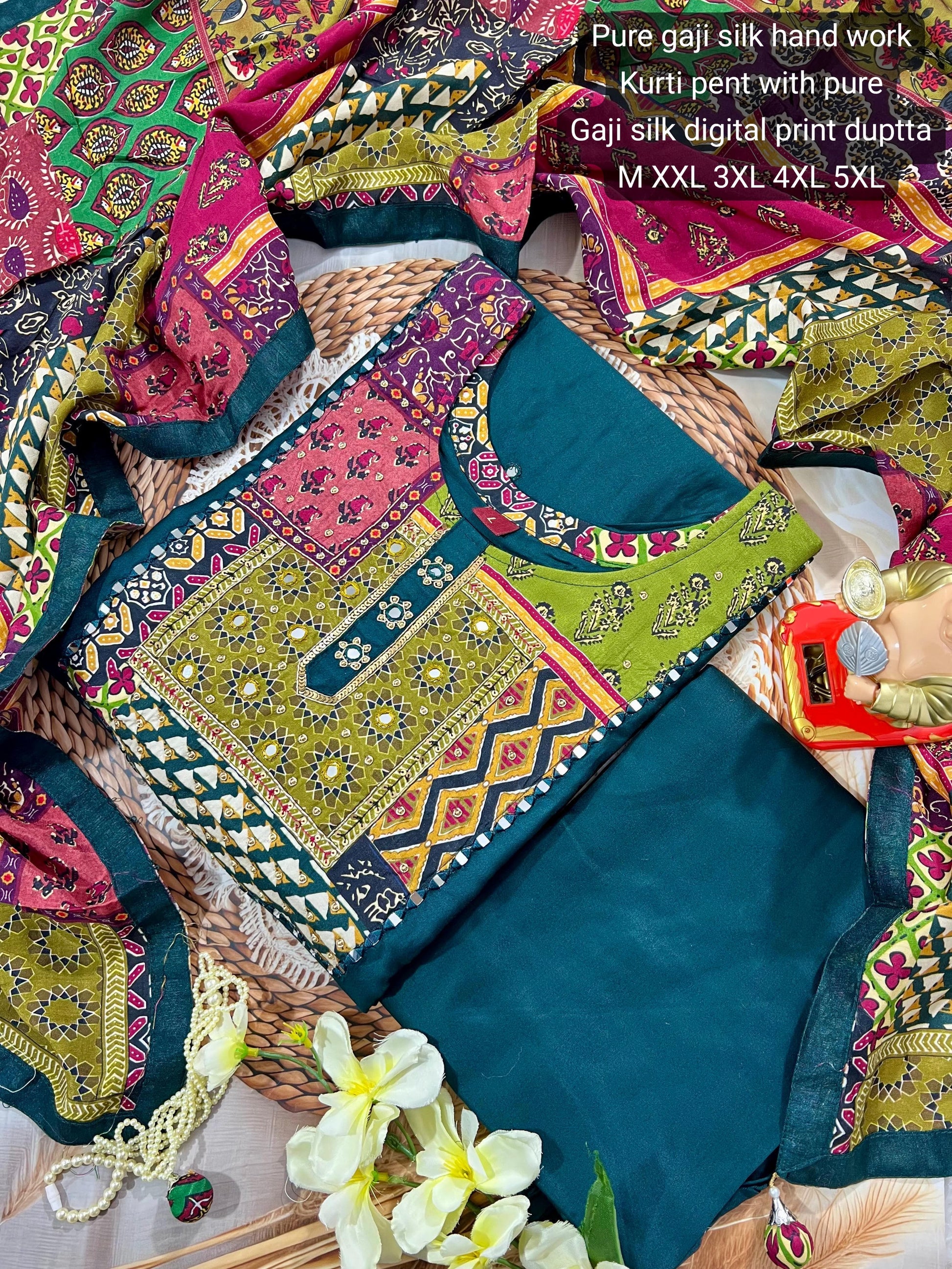 Product Image - Designer Gajji Silk 3-Piece Suit Set – Perfect for Weddings & Festivals