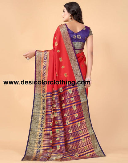 Red Silk Saree | SLV2370S132