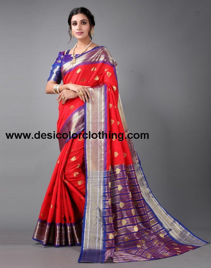 Red Banarasi Silk Saree