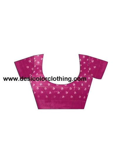 Pink Printed Cotton Saree
