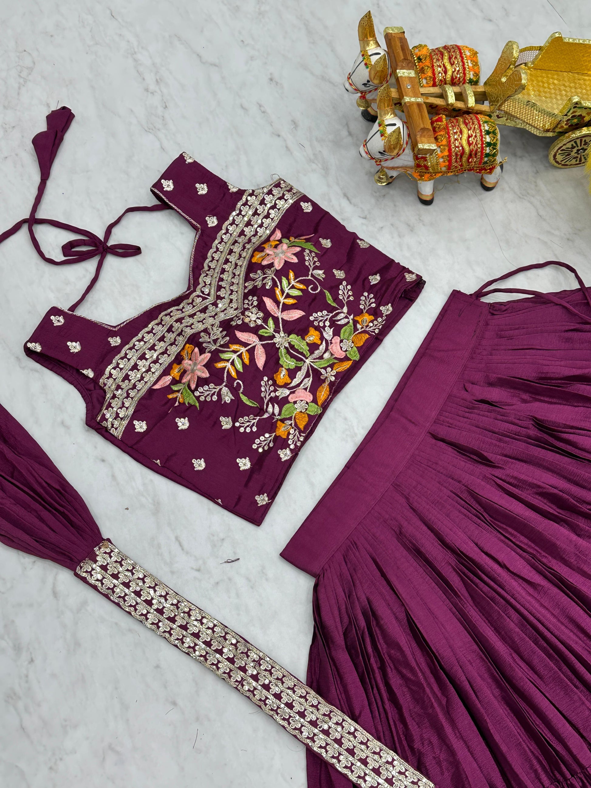 Product Image - Exquisite Festival Lehenga Choli & Koti - Shree Ram Creation