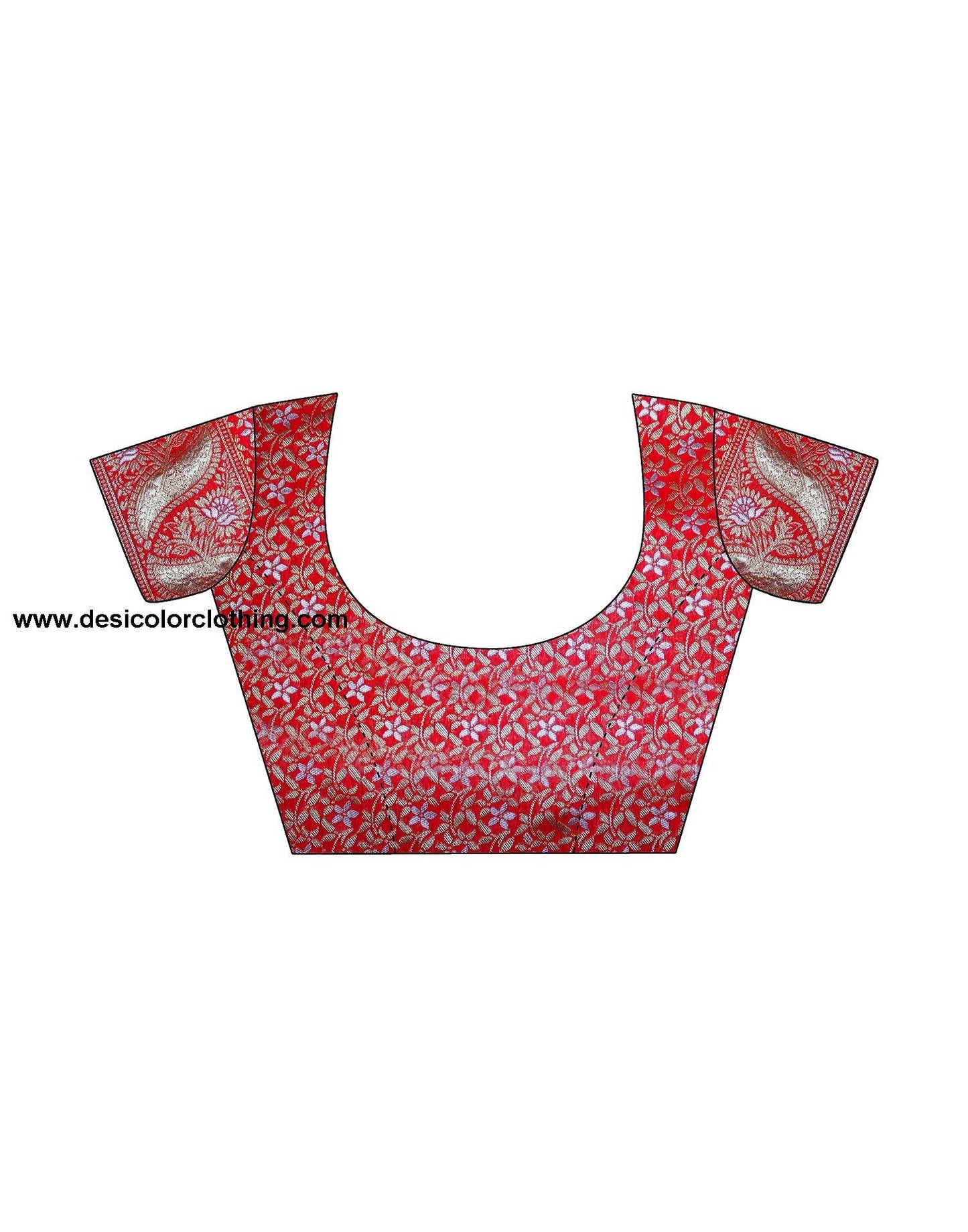 Red Silk Plain Saree
