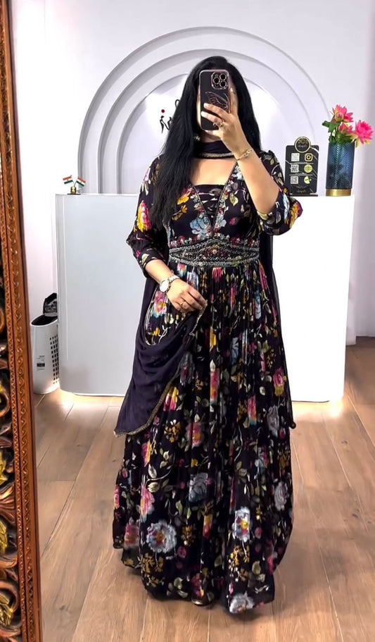 Product Image - Elegant Embroidered Gown by Tapi Creation - Tapi-215