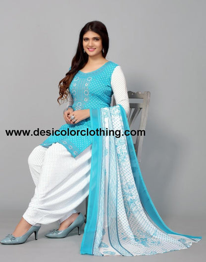 Printed Unstitched Salwar Suit Material