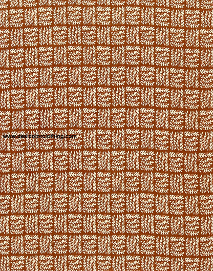 Rust Printed Saree