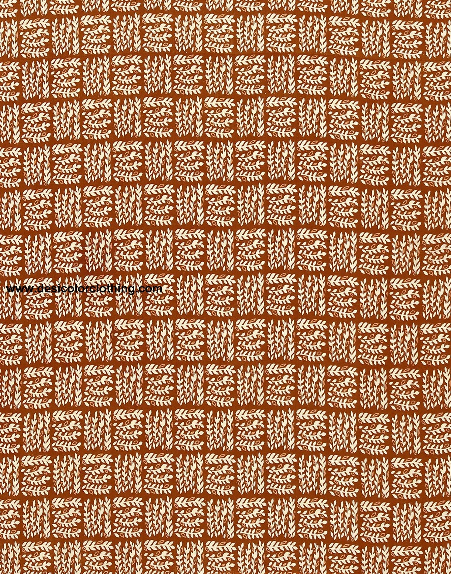 Rust Printed Saree