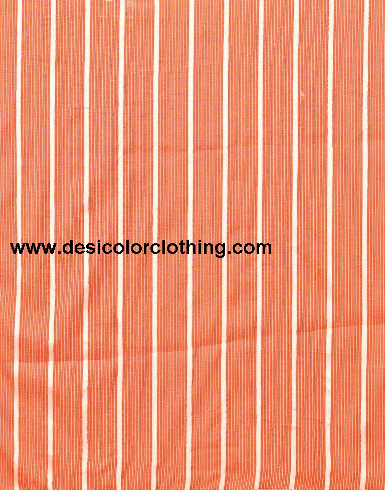 Orange Cotton Saree