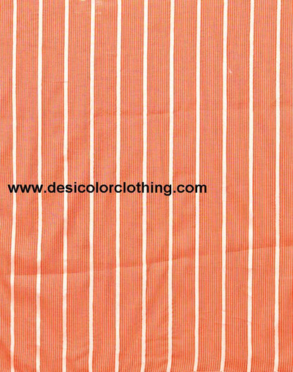 Orange Cotton Saree