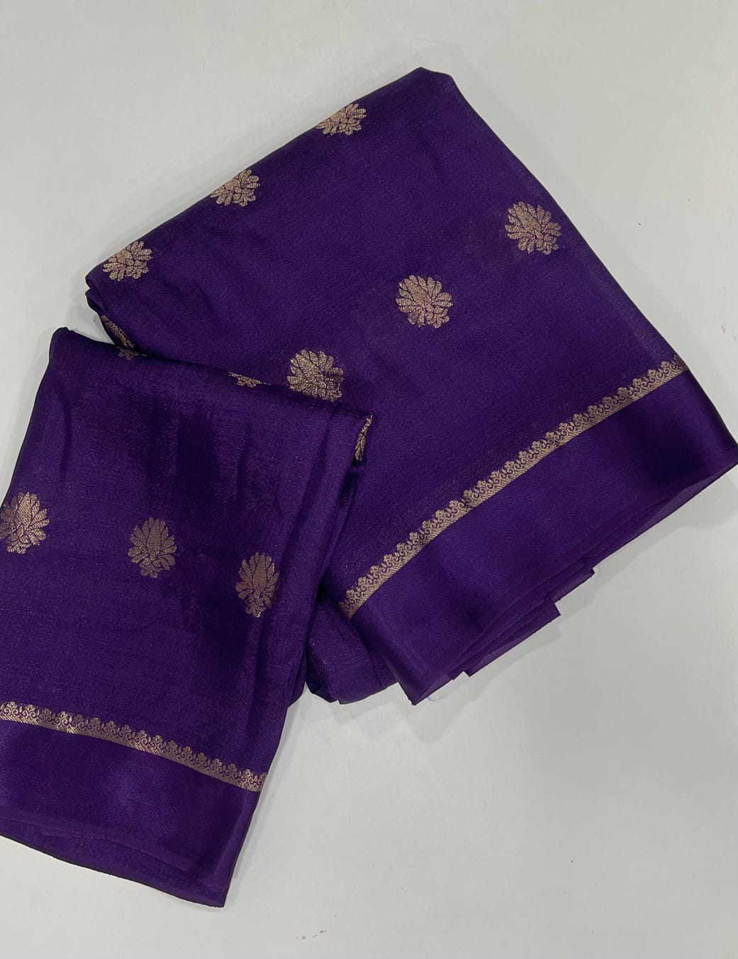 Product Image - Elegant Designer Saree in Pure Viscose Khadi Silk