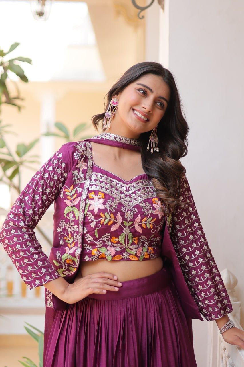 Product Image - Exquisite Festival Lehenga Choli & Koti - Shree Ram Creation