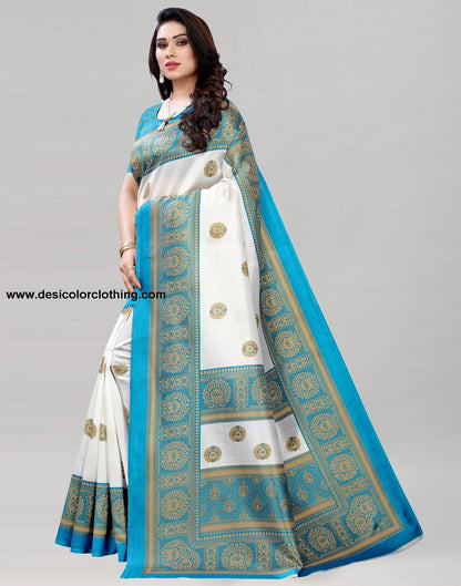 White Banarasi Silk Saree | 2019S120