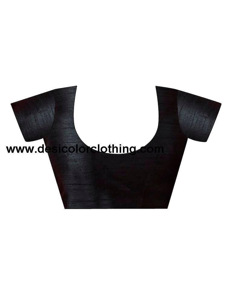 Black Silk Embroidery Saree