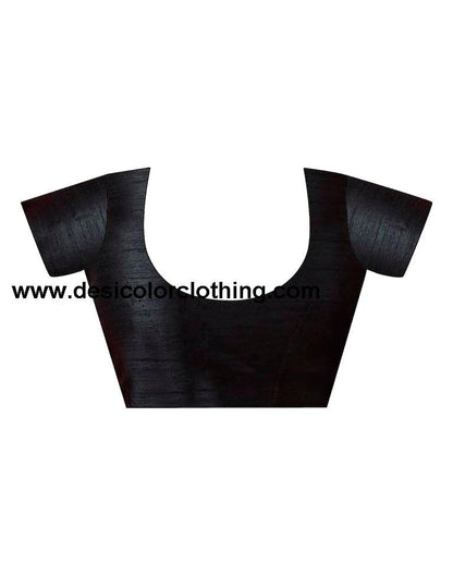 Black Silk Embroidery Saree