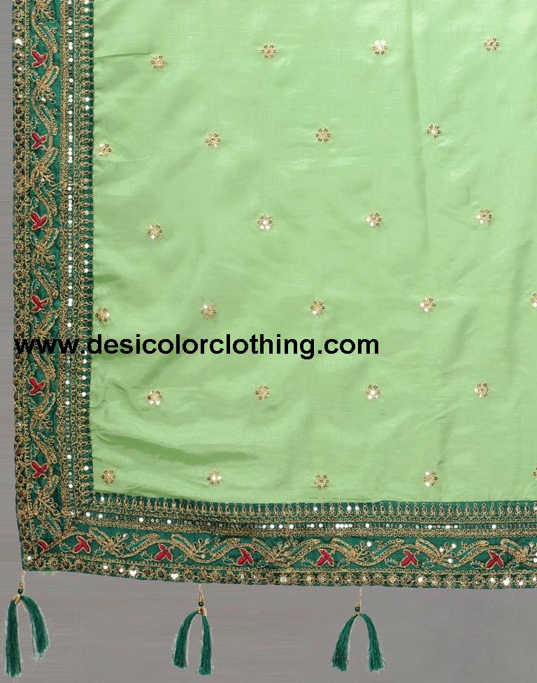 Pista Green Silk Saree | 2244S182