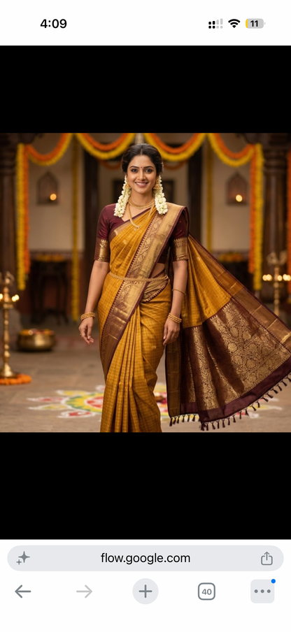 Elegant Gadwal Pattu Checks Silk Sarees DesiColorClothing