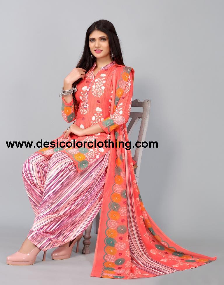 Printed Unstitched Salwar Suit Material