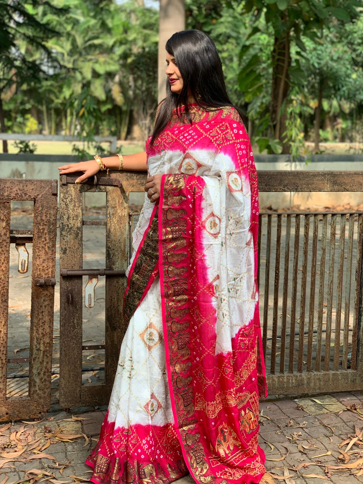 Product Image - Exquisite Pavitra BANDHEJ Pure ATS Silk Bandhej Saree | Festive Wear