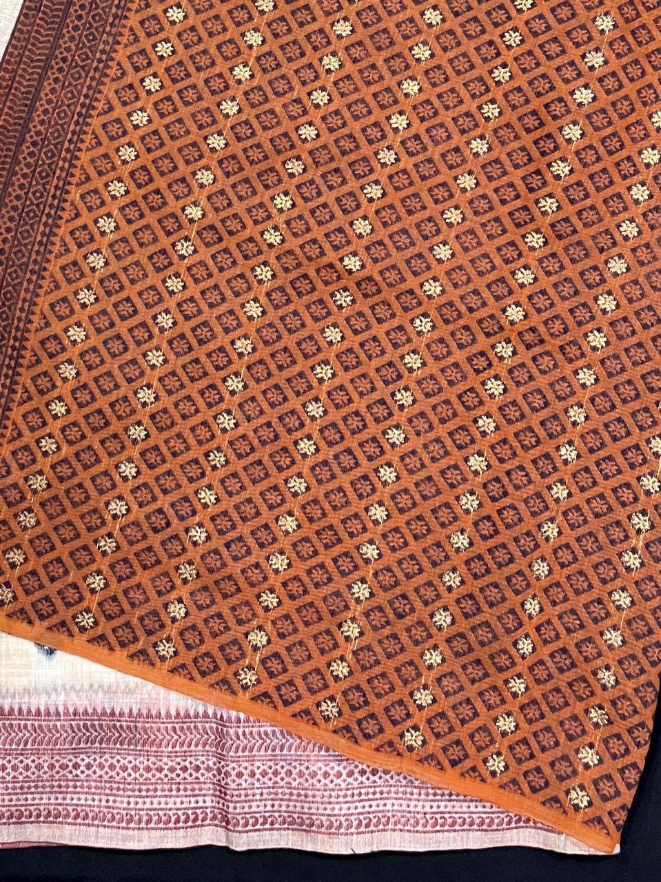 Product Image - Designer Muga Silk Saree with Contrast Weaving Border – Festive Wear