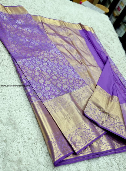 Kanchipuram Meenakari Pattern Bridal Blended High Quality Budget Silk Sarees